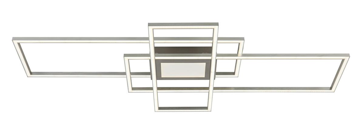 LED-Deckenleuchte Christina - Alufarben/Weiß, Basics, Kunststoff/Metall (45,8/100/6,4cm) - Luca Bessoni