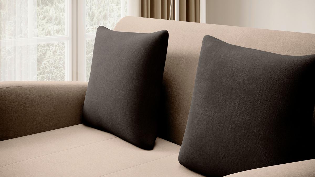 Schlafsofa Ario Braun, Beige, B: 244 Cm - Dunkelbraun/Beige, Design, Textil (244/97/97cm) - MID.YOU