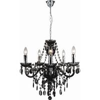 Svítidlo závěsné Isabella 149cm, 40 Watt - tmavě šedá/barvy chromu, Romantický / Rustikální, kov/plast (149cm) - Mömax