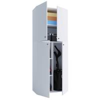 Mehrzweckschrank Lona Weiß BxH 70x182 cm - Weiß, KONVENTIONELL, Holzwerkstoff (70/182/37cm) - MID.YOU