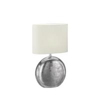 TISCHLEUCHTE 50507 CHAMBERY - Sandfarben/Weiß, KONVENTIONELL, Textil/Metall (34/17/53cm) - Fischer & Honsel