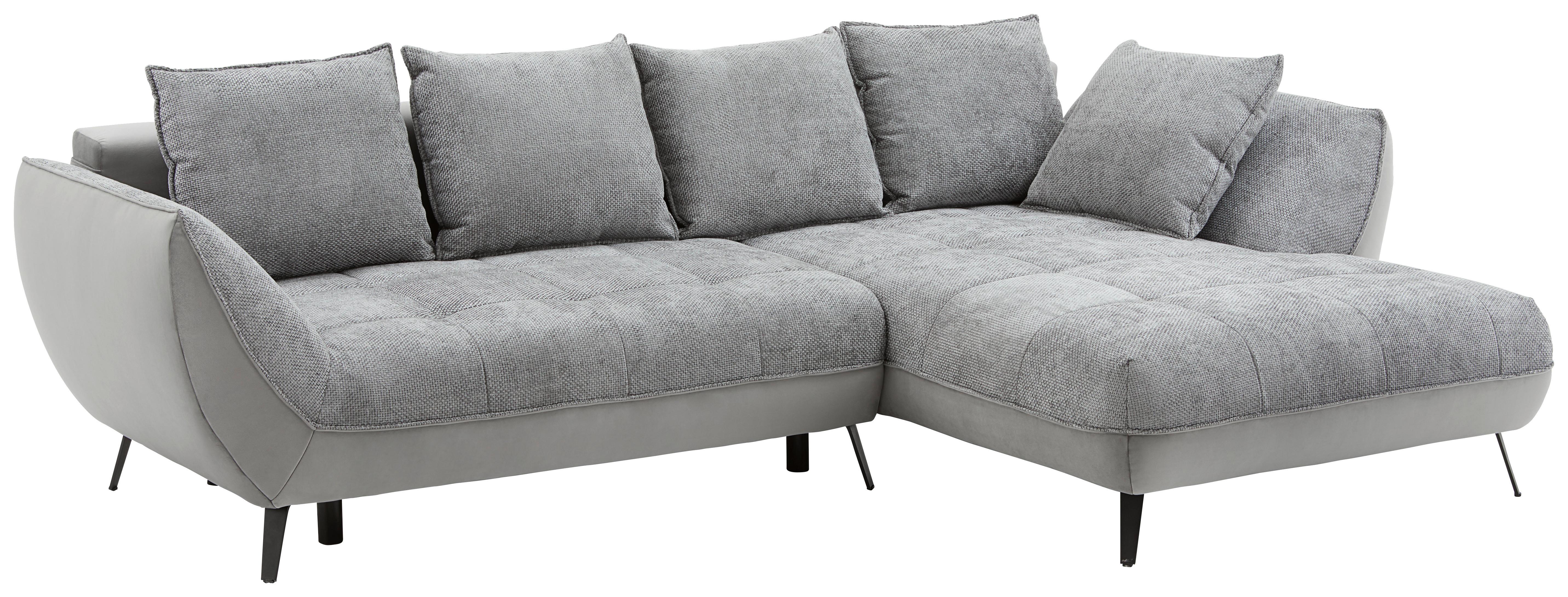 Ecksofa Midway - Schwarz/Grau, MODERN, Holz/Holzwerkstoff (282/187cm)