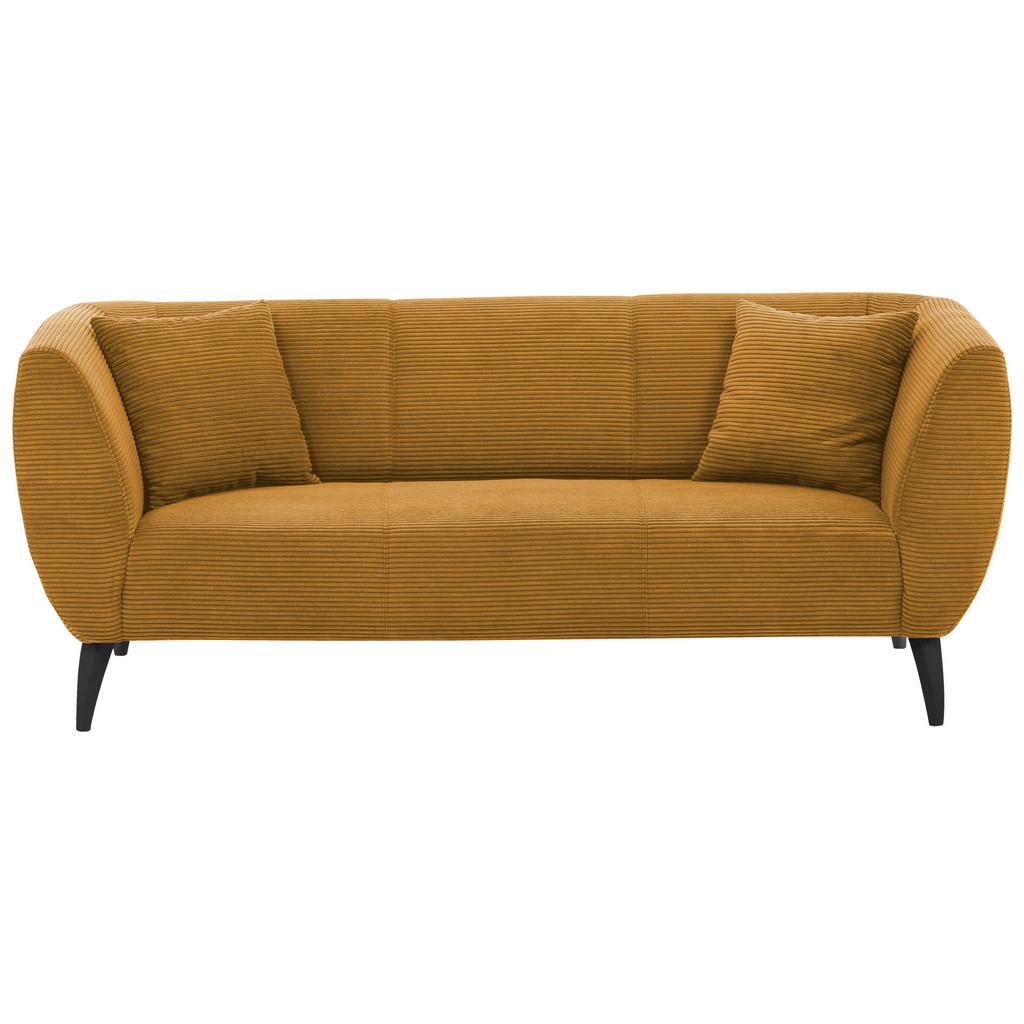 3-Sitzer-Sofa Colori Goldfarben, Rücken echt