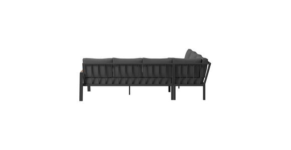 Loungegarnitur Lecce - Anthrazit/Schwarz, MODERN, Glas/Textil (194/255cm) - Beldano