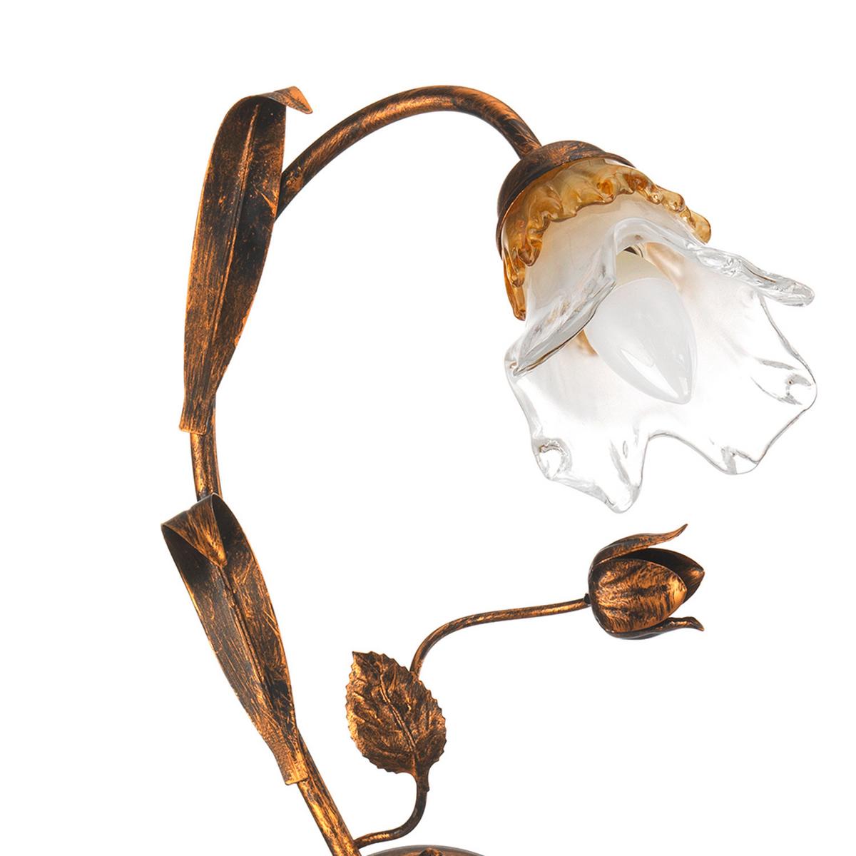 Deckenleuchte 4984/Pl3 - Bronzefarben, KONVENTIONELL, Glas/Metall (63/20cm)