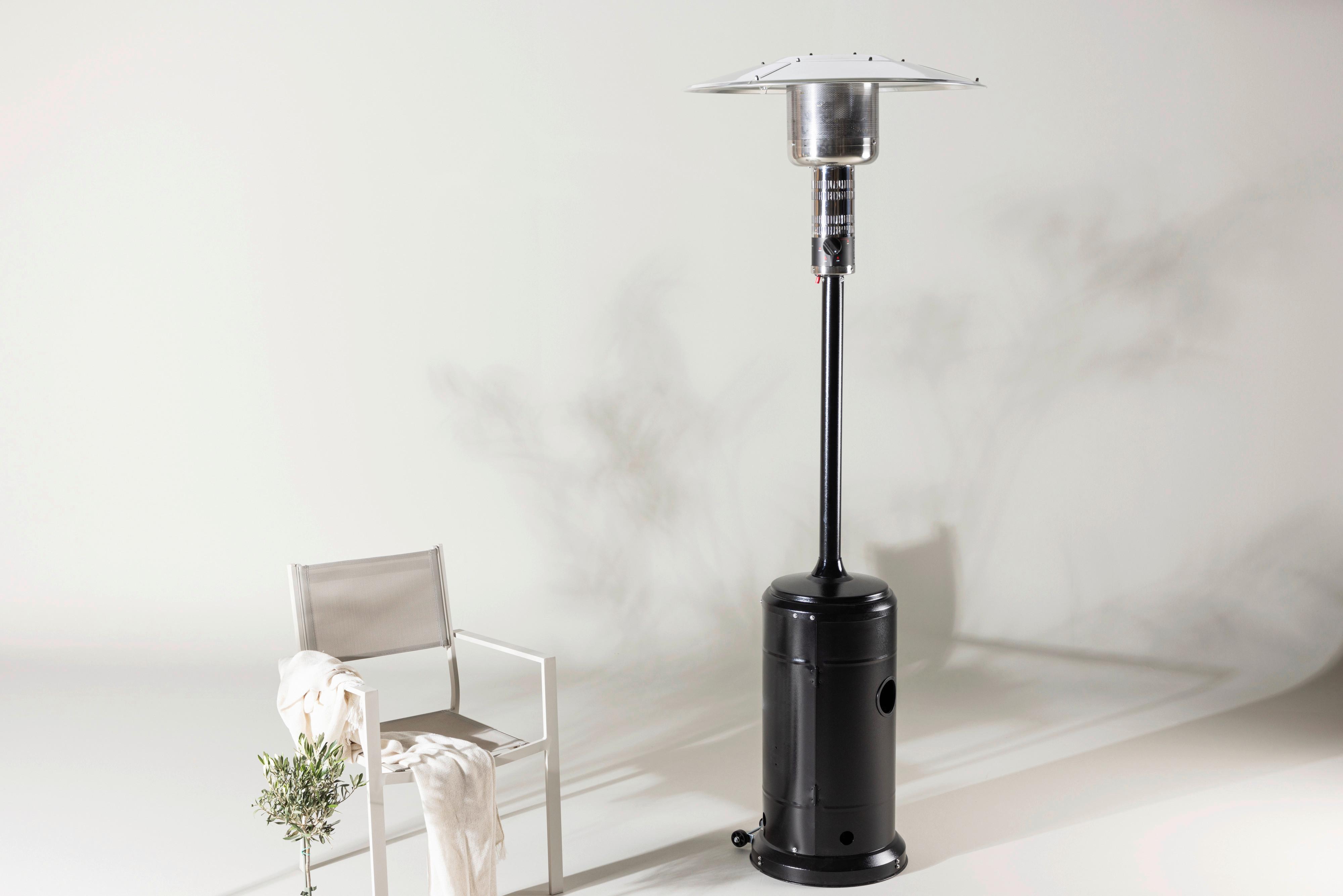 Terrassenstrahler Hottie - Silberfarben/Schwarz, KONVENTIONELL, Metall (81.5/225/82cm) - Gardenson