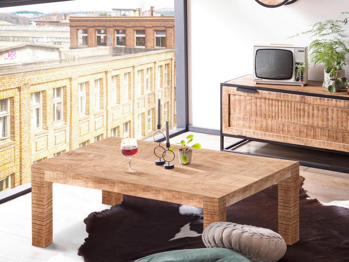 Couchtisch Naturfarben B: 60 cm - Naturfarben, Design, Holz (110/60/40cm) - Livetastic