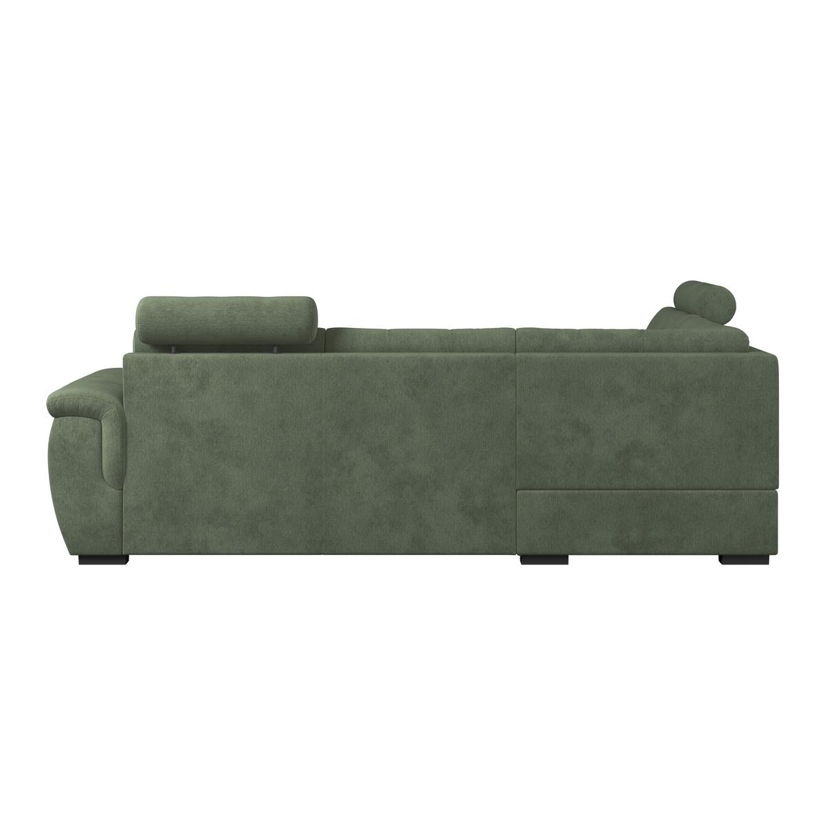 Ecksofa mit Schlaffunktion Falco new Grün 183x251 cm - Schwarz/Grün, KONVENTIONELL, Textil (183/251cm) - Ondega
