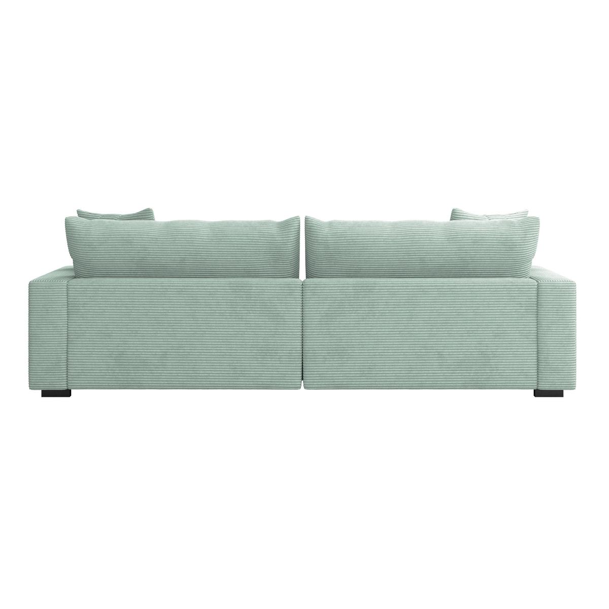 Big Sofa Pelle Mit Kissen B: 261 Cm Salbeigrün - Wengefarben/Salbeigrün, Trend, Textil (261/124cm) - Luca Bessoni
