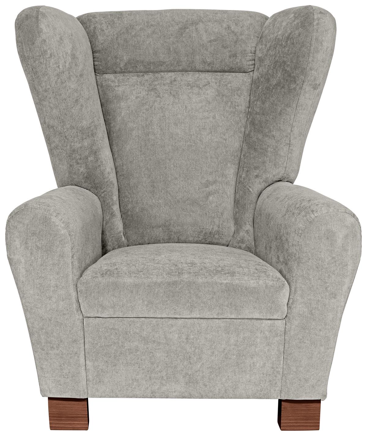 KRESLO UŠIAK CHANDLER - hnedá/svetlosivá, Design, drevo/textil (95/109/97cm) - Ondega