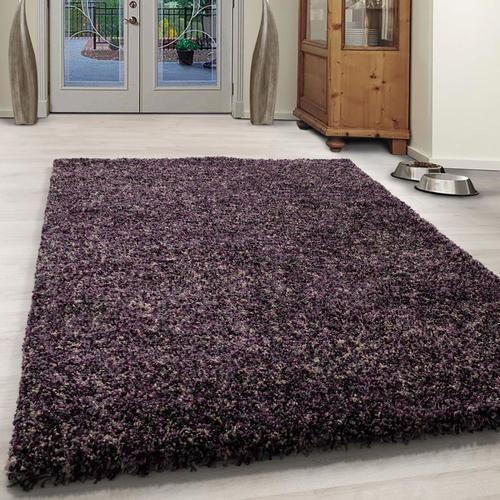 Hochflor Teppich Lila Enjoy 80x150 cm - Lila, KONVENTIONELL, Textil (80/150cm) - Novel