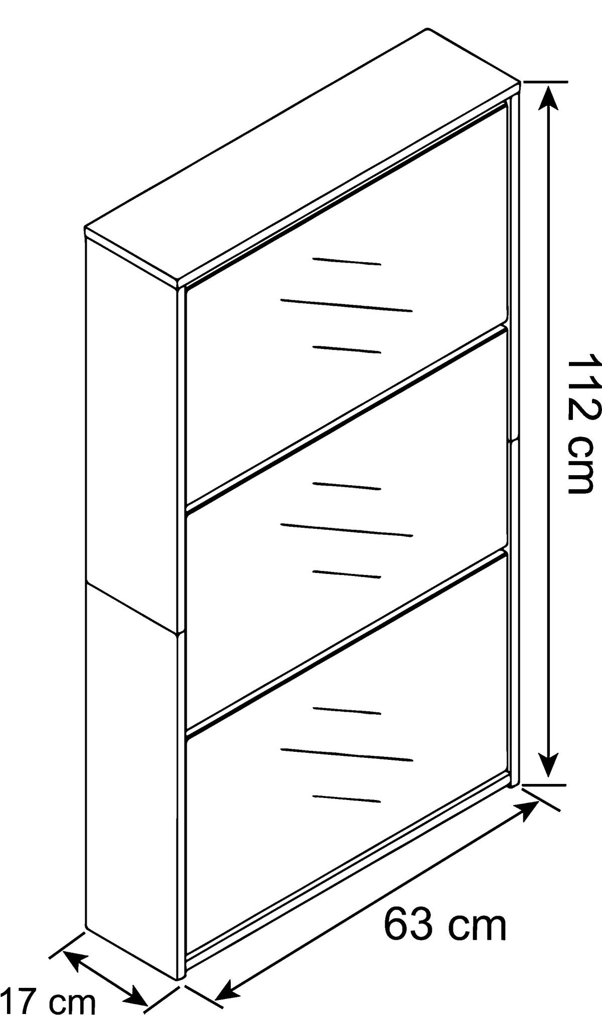 Schuhschrank Stido Xl Honigeiche Dekor B: 63 Cm - Honigeiche, KONVENTIONELL, Holzwerkstoff (63/111,6/17cm) - MID.YOU