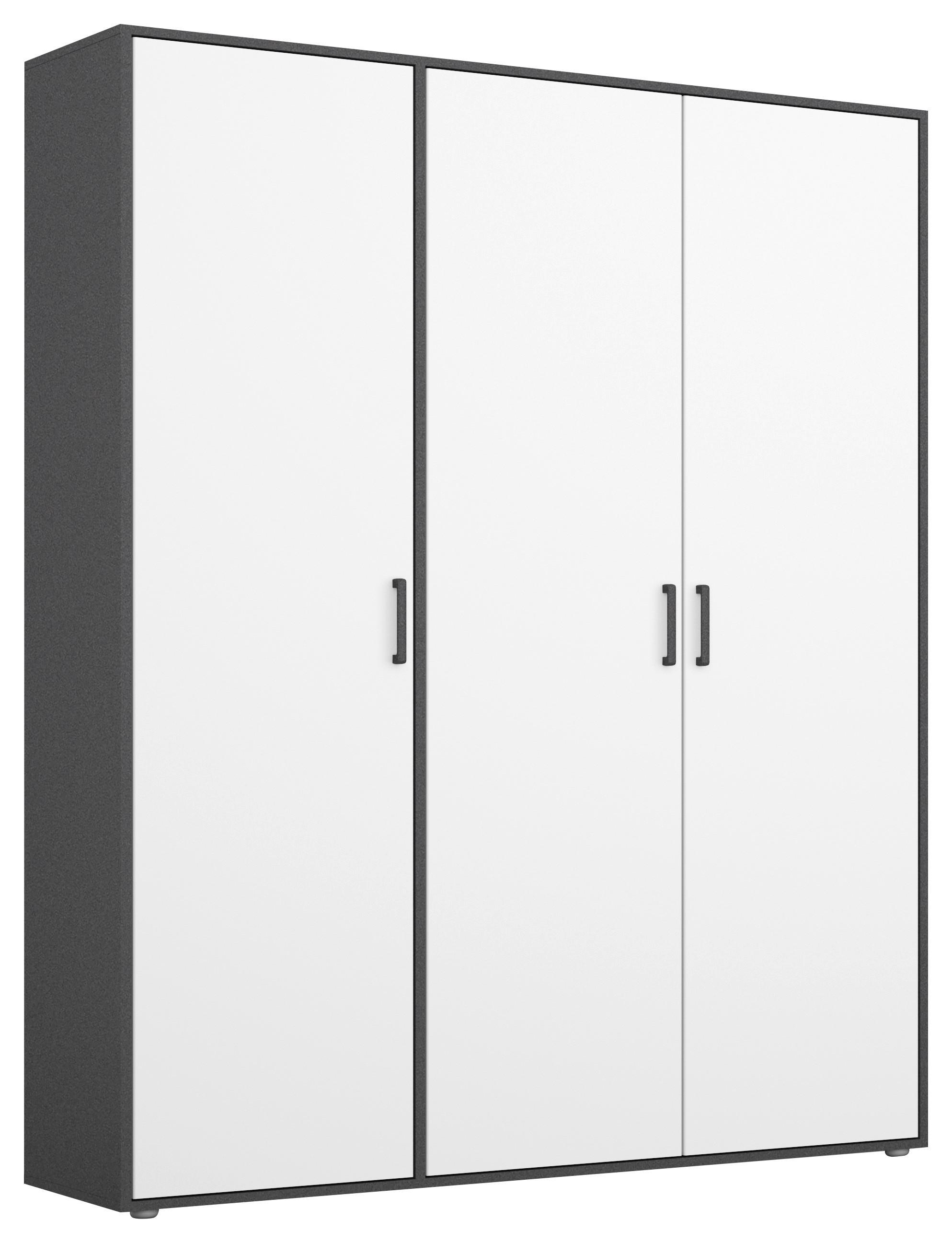 Drehtürenschrank Voyager Grau,weiß B: 140 Cm - Weiß/Grau, MODERN, Holzwerkstoff (140/194/53cm) - Rauch Möbel