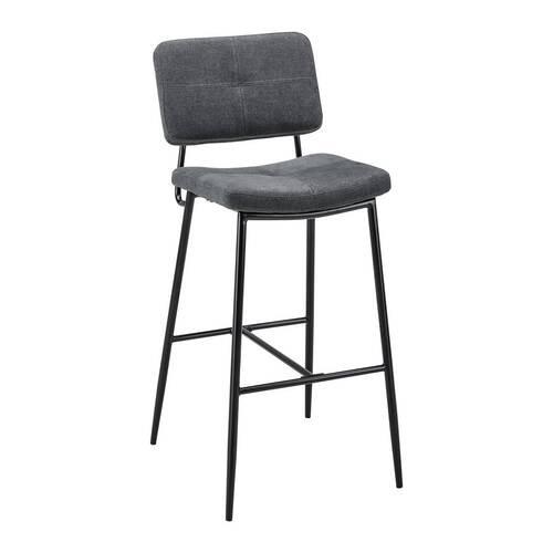 Barová židle NETA tmavěšedá - černá/tmavě šedá, Moderní, kov/dřevo (45/103/52cm) - Bessagi Home
