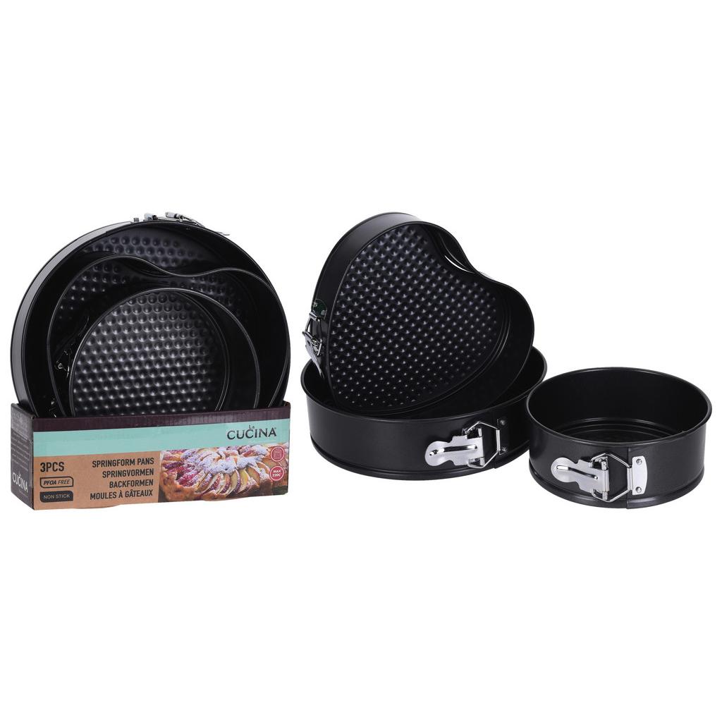 Backformen Set 3--teilig L/B/H: 24,5/8/25 cm Metall