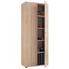 Mehrzweckschrank Vandol Eiche Dekor 70x178 cm - Eichefarben/Schwarz, Basics, Holzwerkstoff (70/178/40cm) - MID.YOU