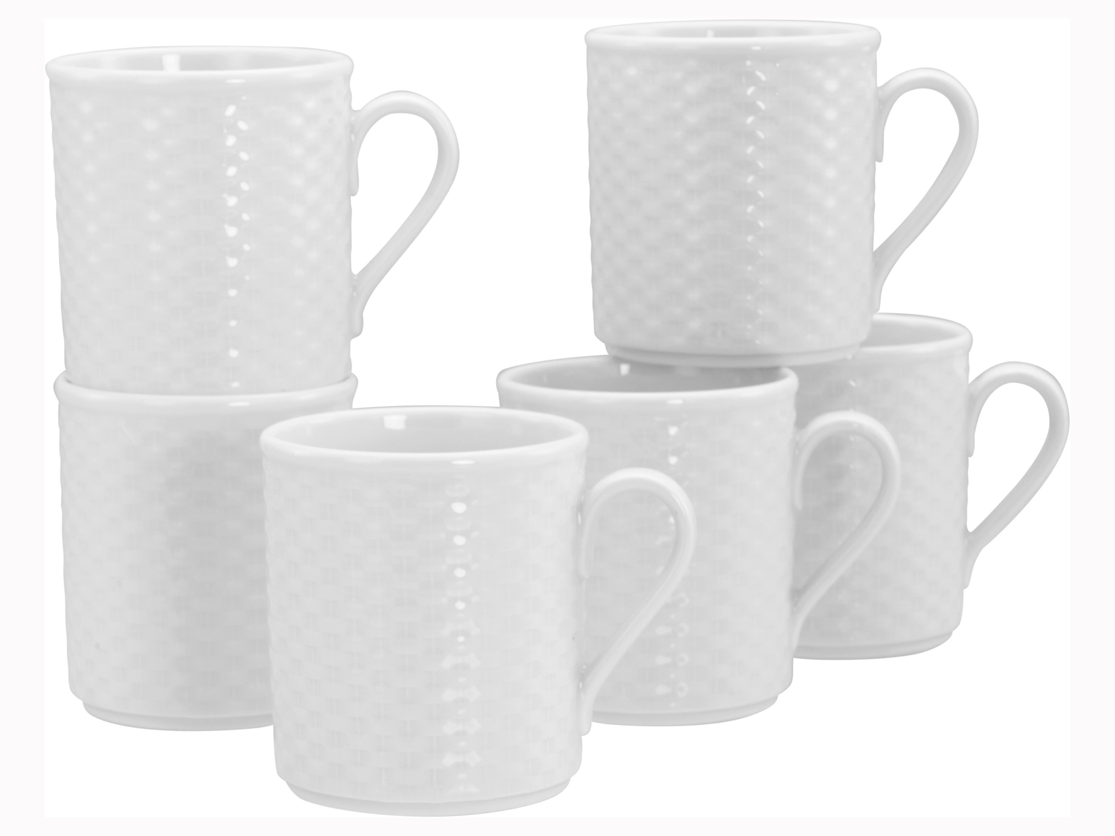 Kaffeebecherset Polo Porzellan, Weiß, 6-teilig - Weiß, Basics, Keramik (250ml) - Creatable