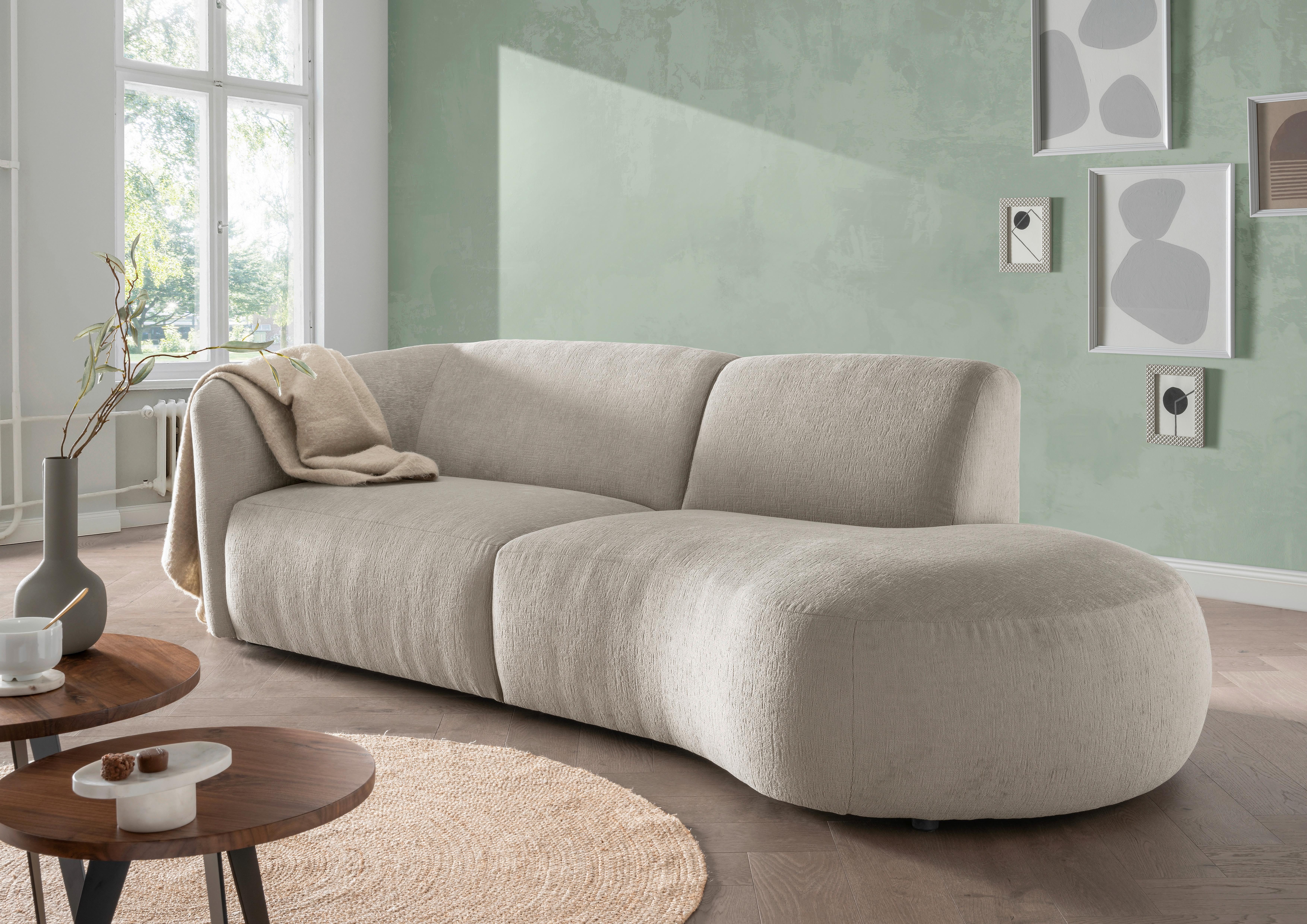 Ecksofa Jesi, Taupe S: 238x107 Cm - Taupe/Schwarz, MODERN, Textil (238/107cm) - Livetastic