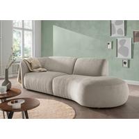 Ecksofa Jesi, Taupe S: 238x107 Cm - Taupe/Schwarz, MODERN, Textil (238/107cm) - Livetastic