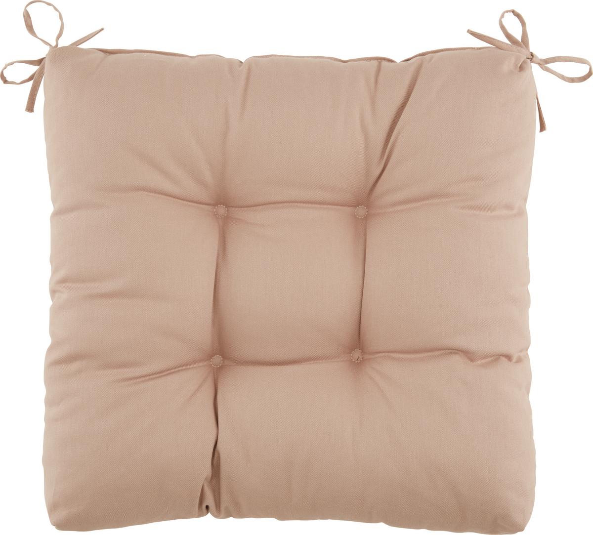 Sedací polštář Elli, 40/40/7cm, přírodní - béžová, Konvenční (40/40/7cm) - Mömax