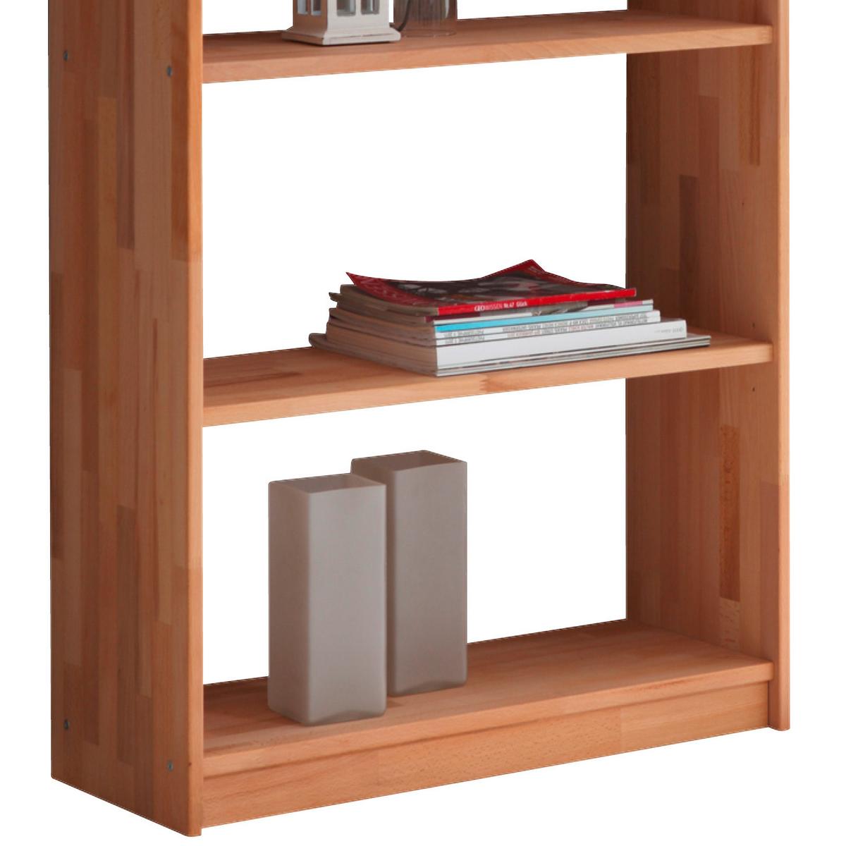 Regal Echtholz Massiv Simon 80 Cm Buche Natur - Buchefarben, Basics, Holz (80/214/31cm) - MID.YOU
