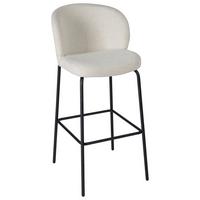 Barová stolička béžová/čierna - čierna/béžová, Modern, kov/drevo (47/102/54cm) - Premium Living