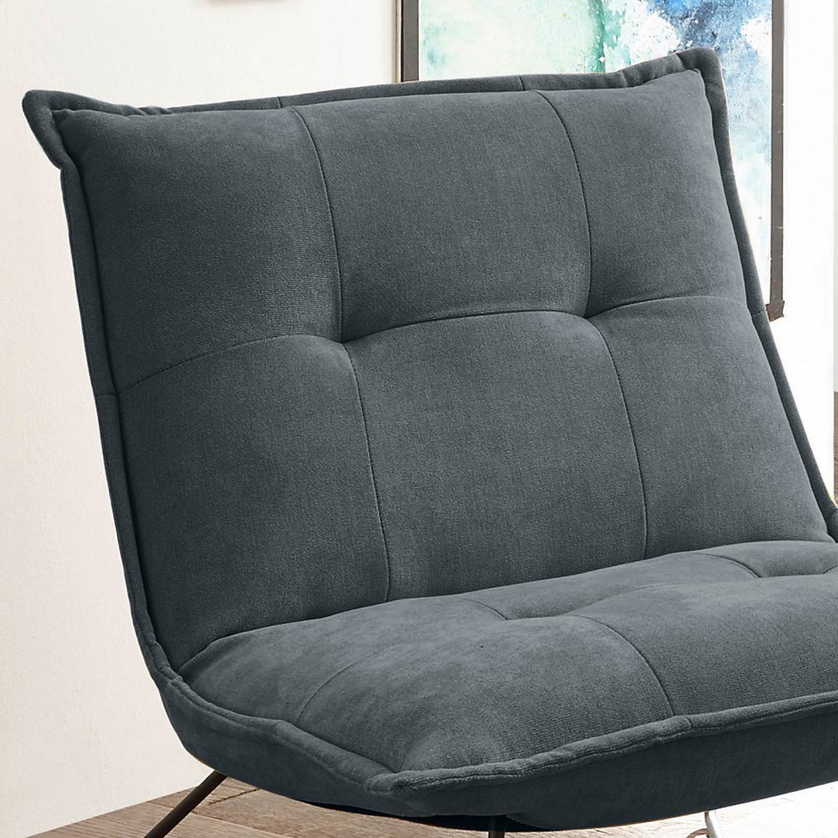 Moderní křeslo Vico šedé - černá/antracitová, Basics, kov/textil (69/76/86cm) - MID.YOU