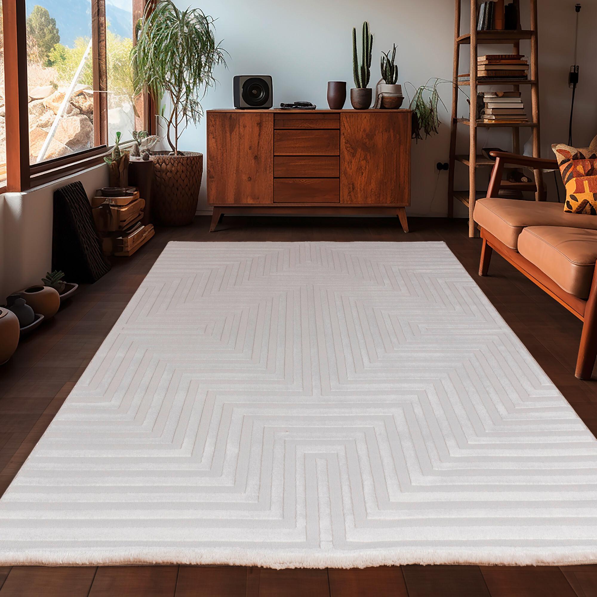 Webteppich Sahara - Creme, Design, Textil (80/150cm) - Novel
