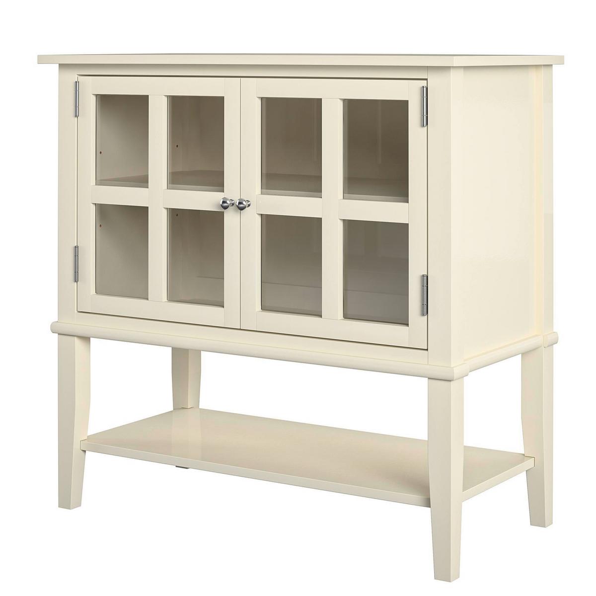 Kommode Franklin Weiß B: 80 cm - Weiß, Design, Glas/Holz (80/78/40cm) - MID.YOU