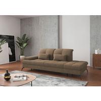 Récamiere Amica E, Hellbraun B: 231 Cm - Hellbraun/Schwarz, KONVENTIONELL, Textil (231/90/122cm) - Sit & More