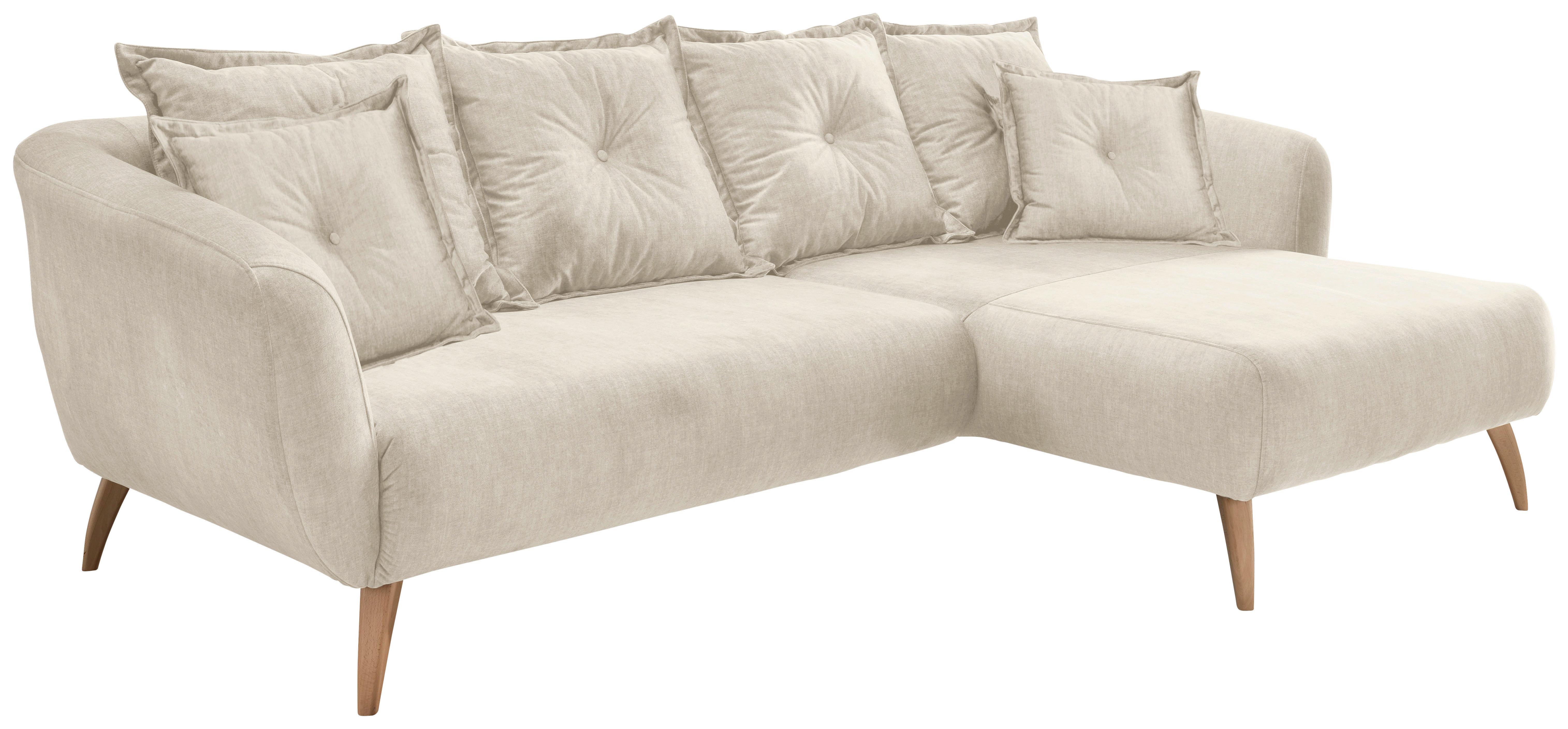 Ecksofa Baggio, Beige, Buchefarben, S: 277x162 cm - Beige/Buchefarben, MODERN, Textil (277/162cm) - Livetastic