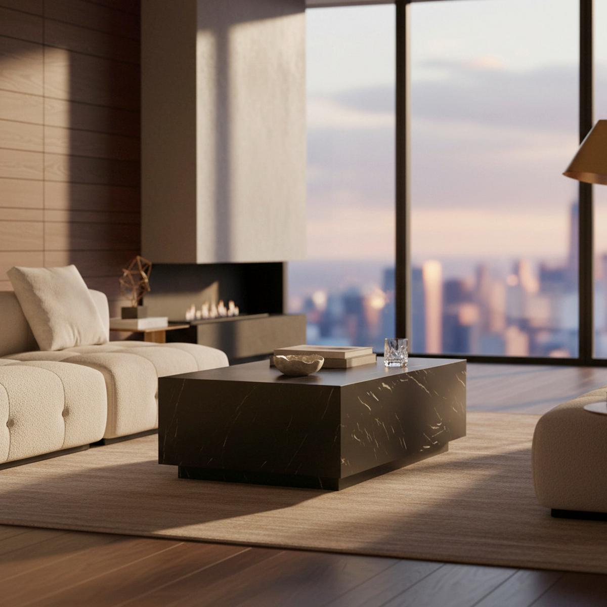 KONFERENČNÍ STOLEK ELLIS - černá, Moderní, kompozitní dřevo (120/35/80cm) - Bessagi Home