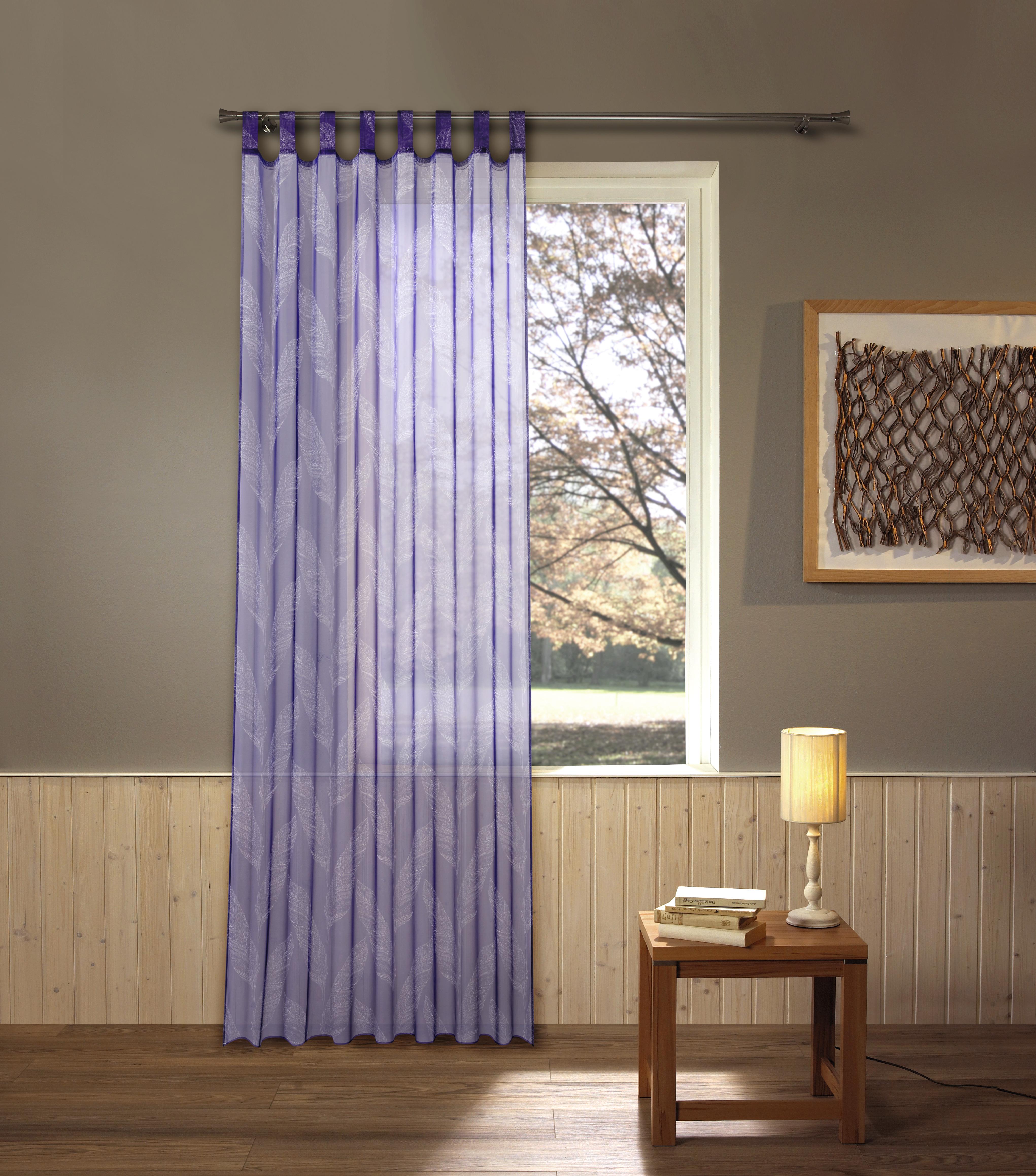 Kombivorhang Isa - Violett, KONVENTIONELL, Textil (140/250cm) - James Wood
