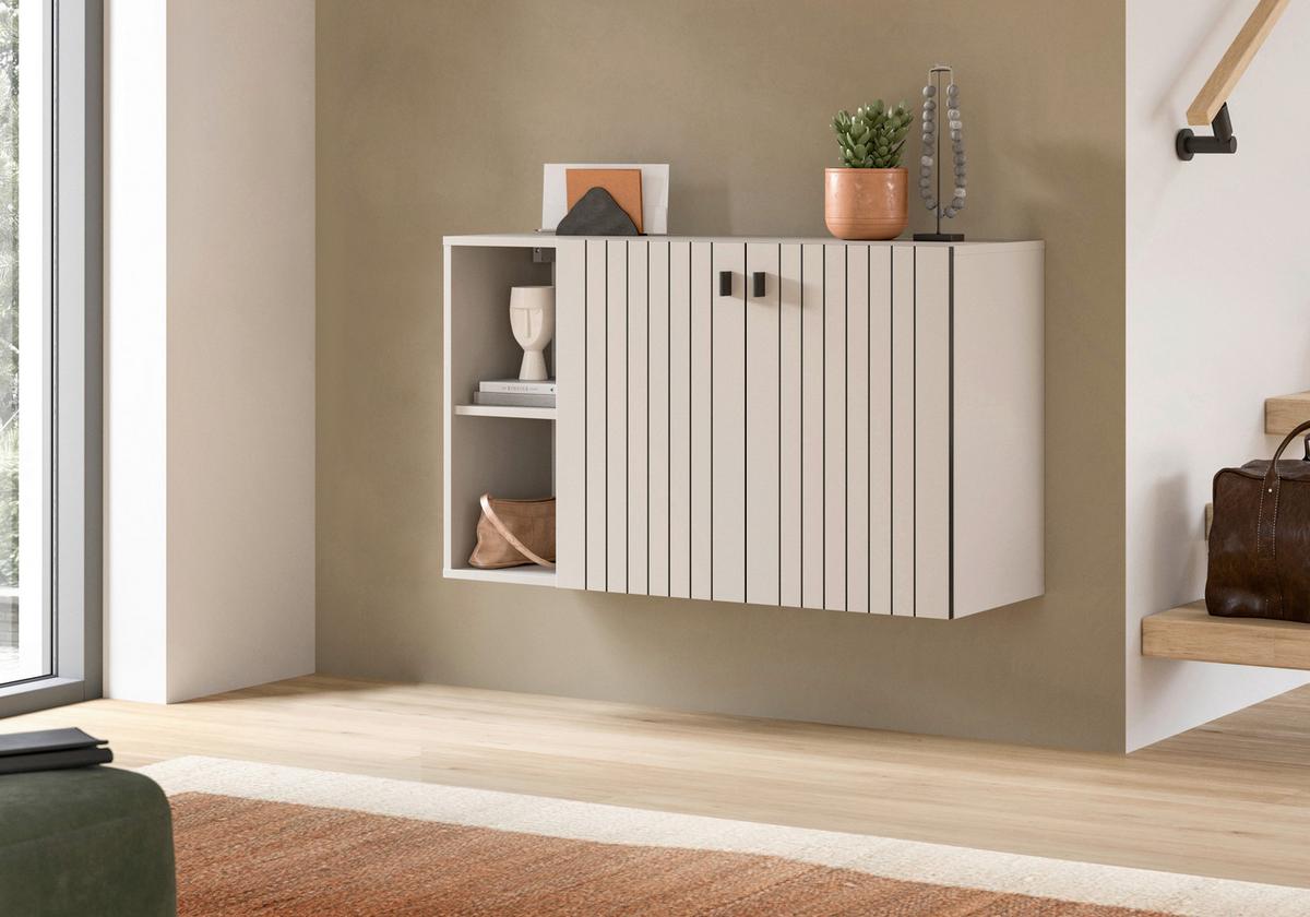 Schuhschrank Station Kaschmir B: 106cm - Kaschmir, Design, Holzwerkstoff (106/63/37cm) - MID.YOU