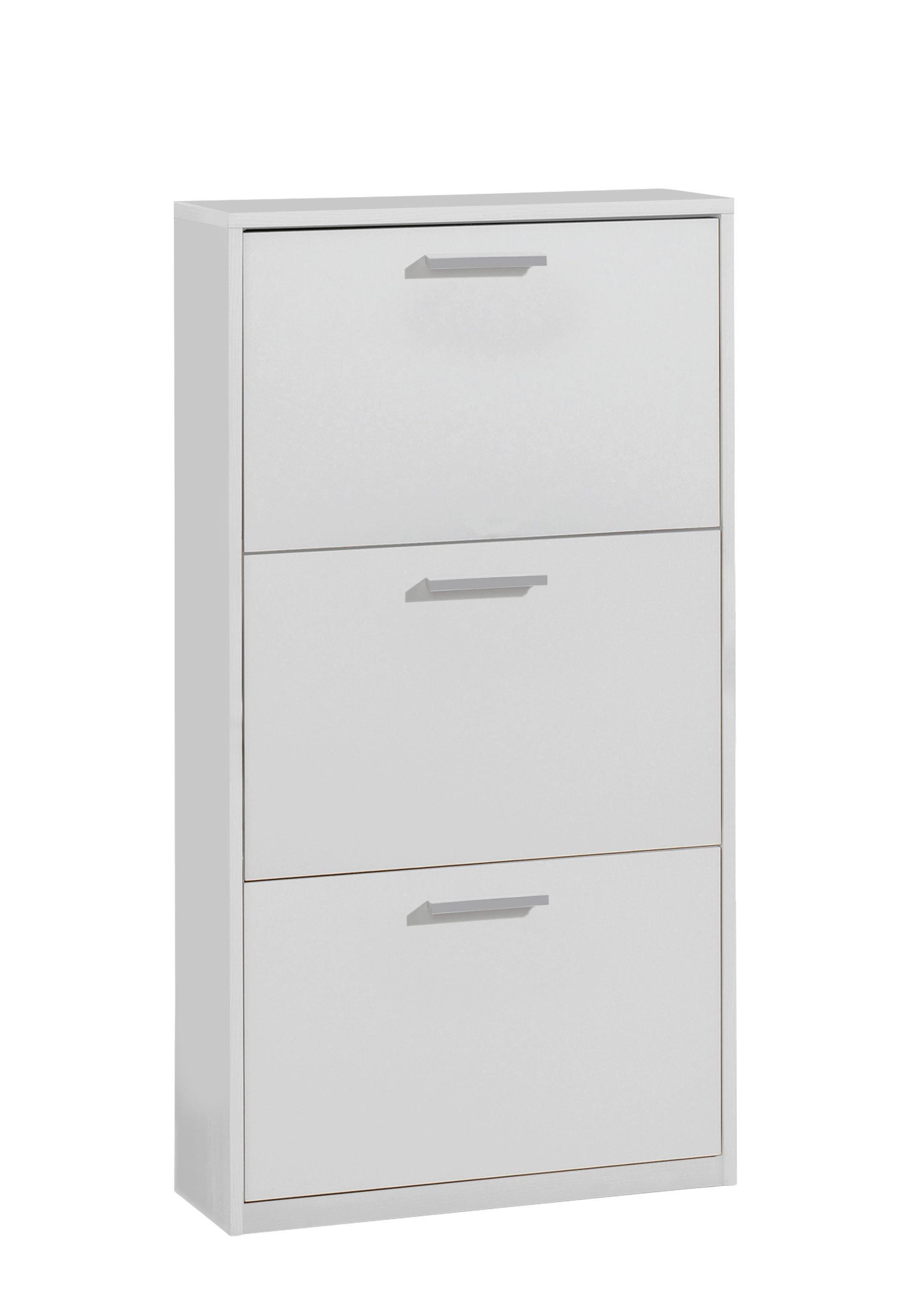 Cipősszekrény Tiger 3 64/119,7cm - fehér, Konventionell, faalapú anyag (64/119,7/26cm)