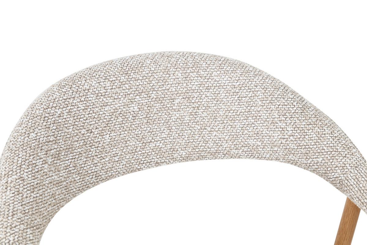 Armlehnstuhl Linea Beige/Eichefarben B: 59 cm - Eichefarben/Beige, Basics, Holz/Textil (59/75/62cm) - Livetastic