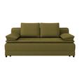 Schlafsofa Alice - Schwarz/Olivgrün, MODERN, Textil (202/73-92/105cm) - Luca Bessoni
