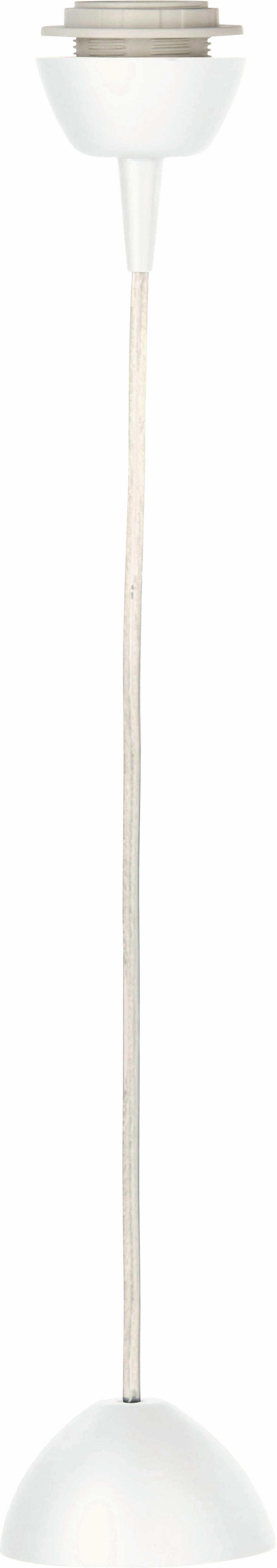 Hängefassung Pendelleuchte E27 L: 150 cm, Weiß - Weiß, KONVENTIONELL, Kunststoff/Metall (150cm) - Homezone