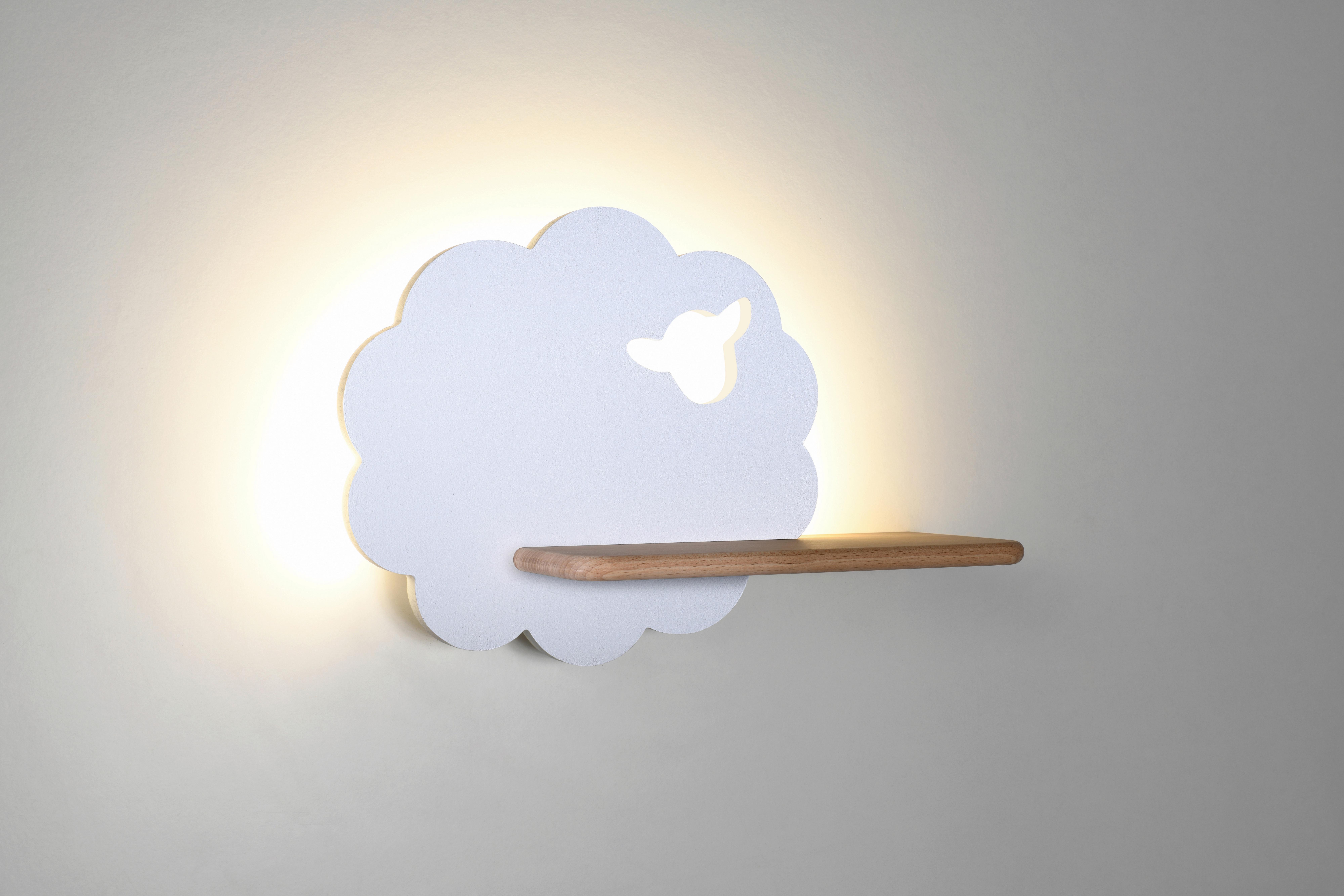 Kinderwandleuchte 21-84835 Sheep - Weiß, Basics, Holz/Holzwerkstoff (36/12/24cm)