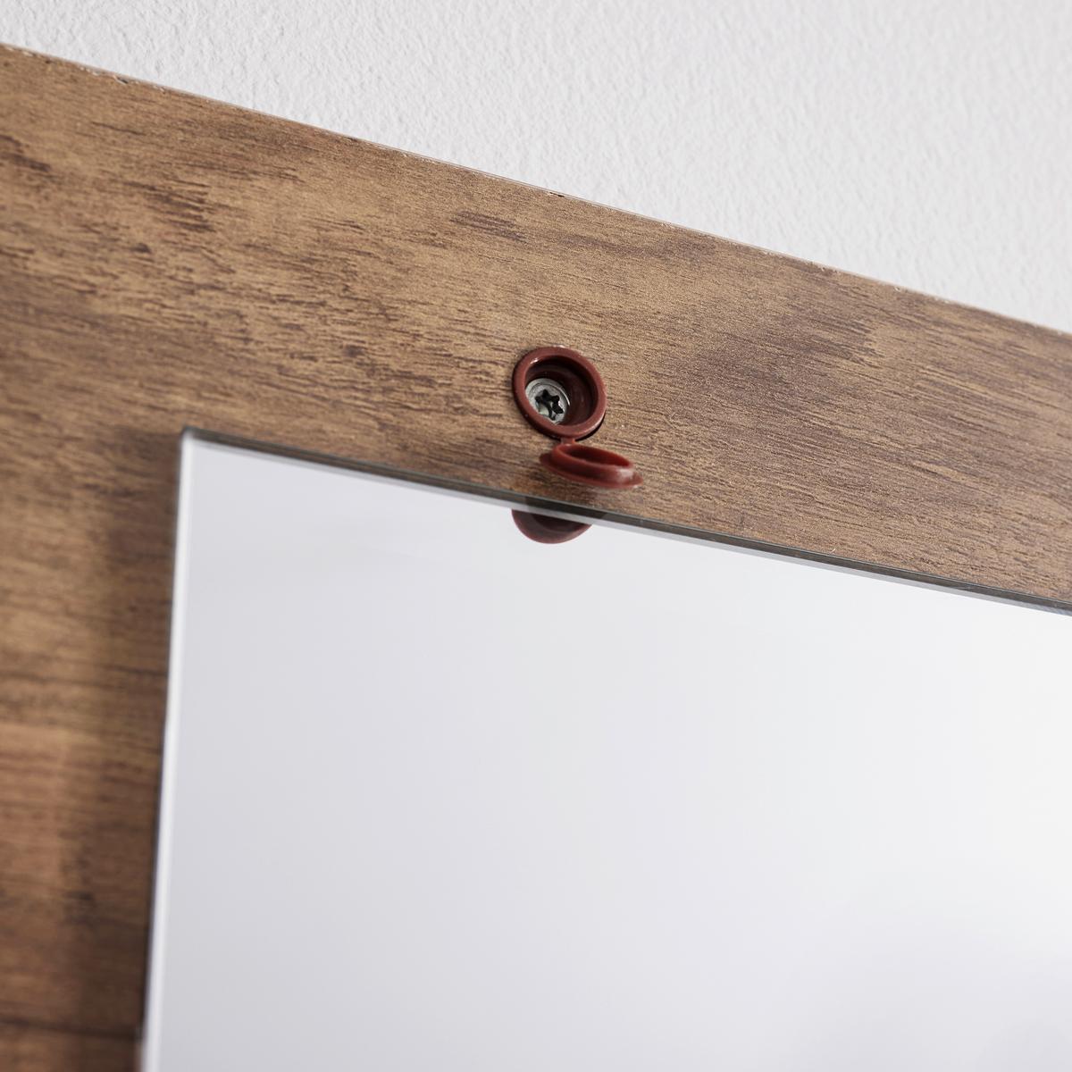 Koupelnové zrcadlo DELL - přírodní barvy, Moderní, kompozitní dřevo/sklo (110/75/15cm) - Bessagi Home