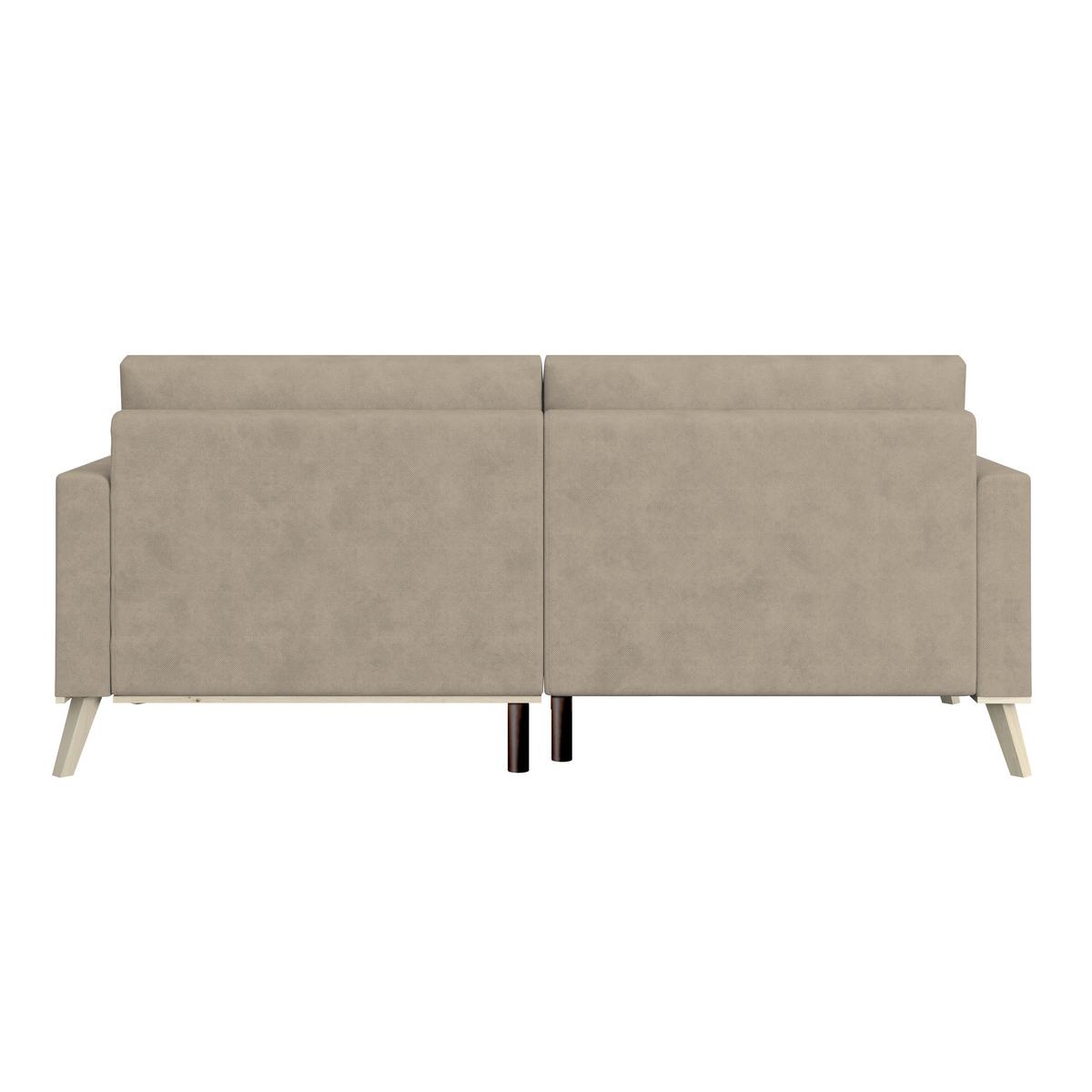Ecksofa Carini - Eichefarben/Creme, Basics, Textil (222/152cm)