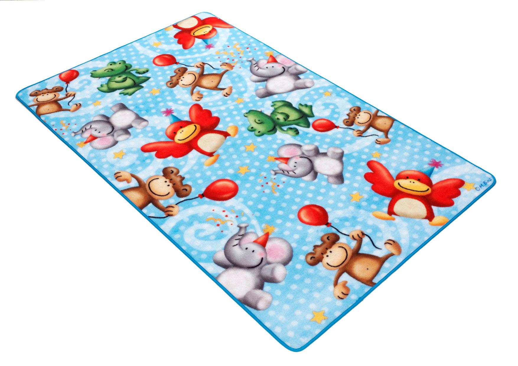 Kinderteppich Lk-4 67x125 - Multicolor/Hellblau, Trend, Textil (67/125cm)