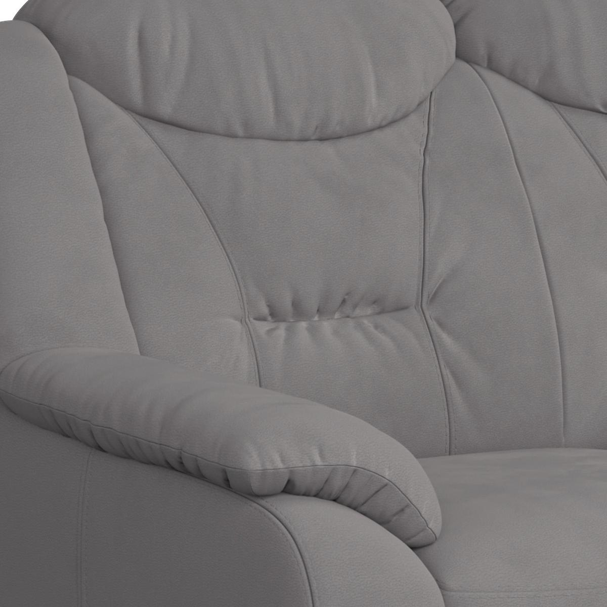 3-sitzer-sofa Marcus - Hellgrau/Schwarz, Basics, Textil (189/99/99cm) - MID.YOU