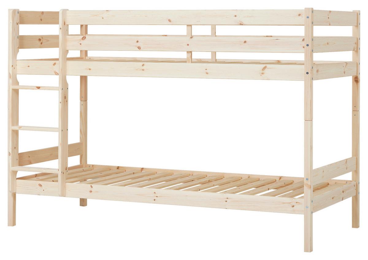 Etagenbett Eco Comfort Kiefer Natur, Lf: 90x190 Cm - Naturfarben/Kieferfarben, MODERN, Holz (90/190cm) - MID.YOU