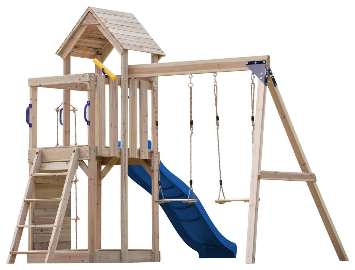 Spielturm A030.500.00 - Blau, KONVENTIONELL, Holz/Kunststoff (342/267/375cm) - Ambia Garden