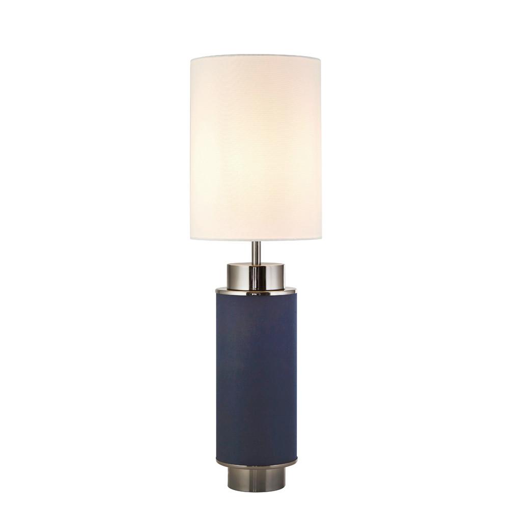 TISCHLEUCHTE FLASK EU59041BK - Weiß/Nickelfarben, LIFESTYLE, Kunststoff/Textil (22/22/72cm)