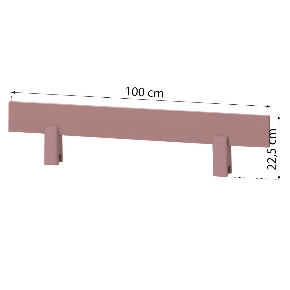 Bettschutzgitter Eco Comfort Rosa, B: 100 Cm - Rosa, MODERN, Holz (100/22,5/4cm) - MID.YOU