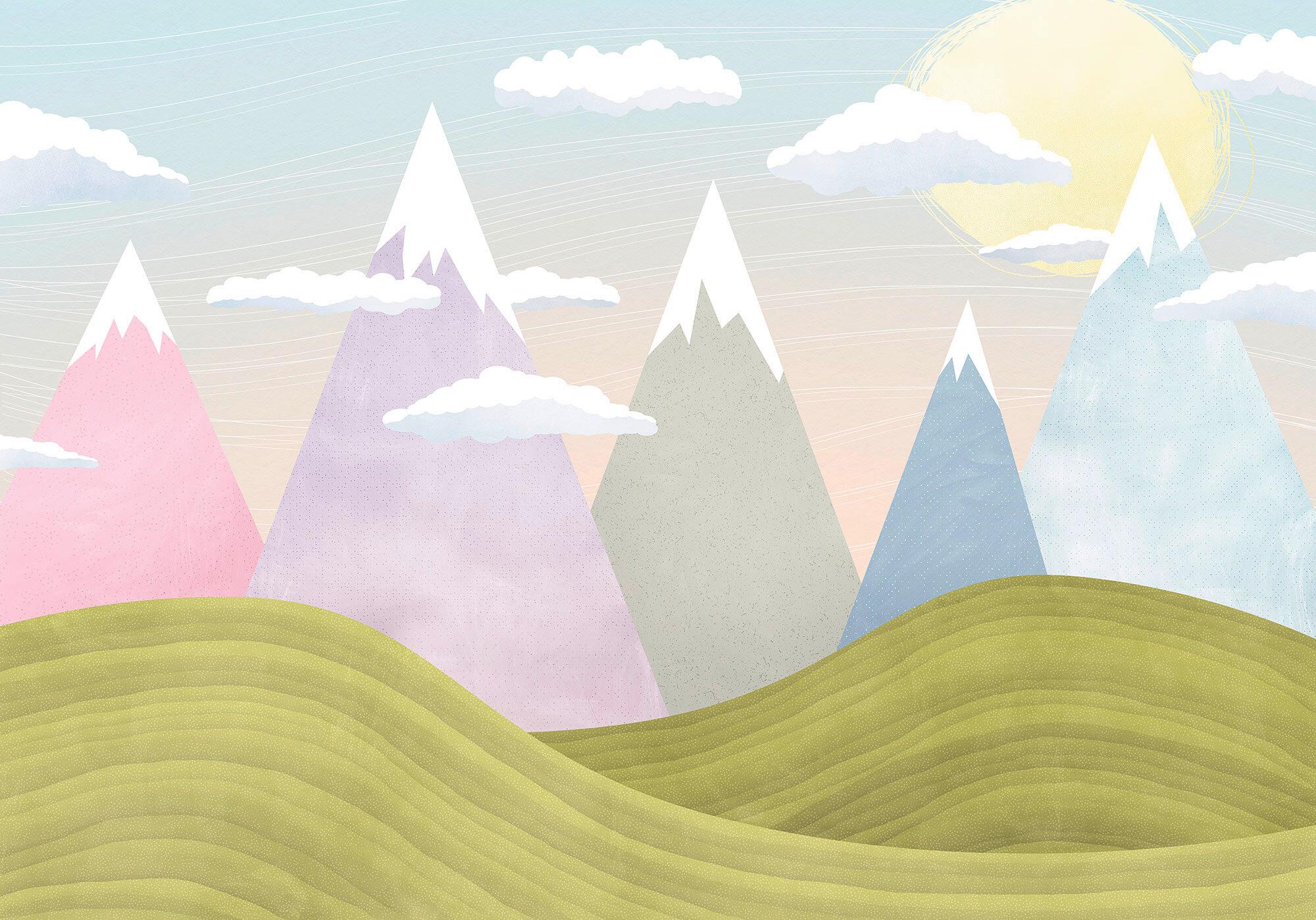 Fototapete Hilltops - Multicolor, Trend, Papier (400/280cm)