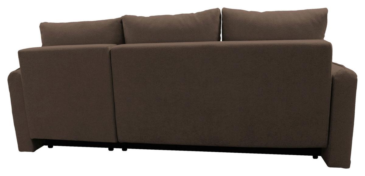 Ecksofa Fancy Braun 209x143 Cm - Schwarz/Braun, Design, Textil (209/143cm) - MID.YOU