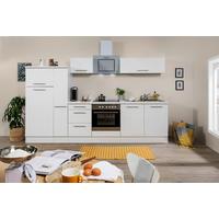 Küchenzeile mit Geräten 300 cm Weiß - Weiß, KONVENTIONELL, Holzwerkstoff (300cm) - Respekta